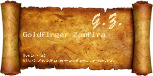 Goldfinger Zamfira névjegykártya